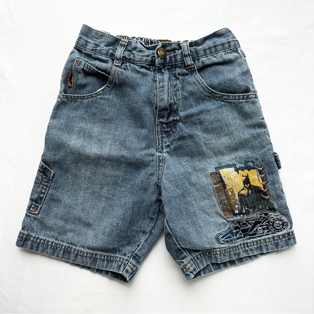 Vintage Y2K Batman Controlled Force Cargo Utility Jorts Streetwear 🦇 Size 6